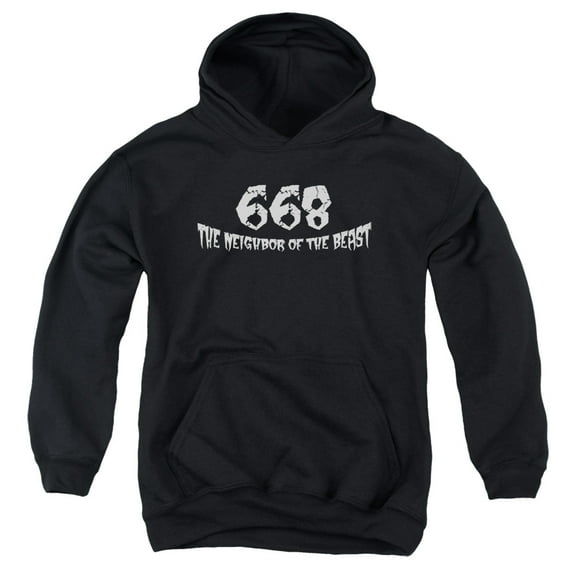 - Neighbor Of The Beast - Youth Hooded Sweatshirt - Large