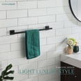 thumbnail image 4 of KOKOSIRI Towel Rail Bathroom Towel Bars Matte Black 20 Inch Towel Holder for Bath Cabinet Kitchen Wall Mount Stainless Steel B4005BK-L20, 4 of 9