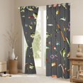 thumbnail image 3 of Manfei Farmhouse Bass Fish Blackout Curtains, Rustic Fishing Window Curtains Pack of 2 (38x45 Each), Gray, 3 of 6