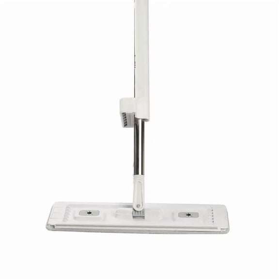 Self Wringing Microfiber Flat Mop with 4 Washable Pads and Stainless Steel Handle for Hardwood Laminate Tile Vinyl Floor Cleaning