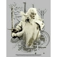 thumbnail image 2 of Men's The Lord of the Rings Fellowship of the Ring Gandalf Ready for Battle  Graphic Tee Silver 3X Large, 2 of 4