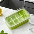 thumbnail image 5 of Press Type Ice Storage Box, Large Capacity Ice Tray with Lid, Dust Proof Ice Container for Freezer, Flip Top Water Injection Mold, 5 of 6