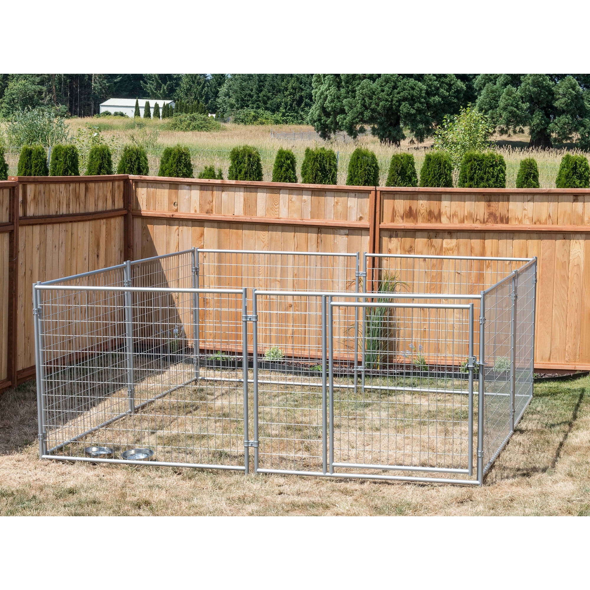 Lucky Dog 4'H x 5'W x 10'L Modular Welded Wire Kennel Kit