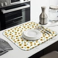 thumbnail image 2 of 2 Pcs Sunflowers Dish Drying Mat - 16 X 18 Inch Floral Absorbent Microfiber Kitchen Counter Mat – Quick-Dry Dish Rack Alternative, Dish Drying Pad for Dishes, Cups, Utensils, Pots & Pans, 2 of 3