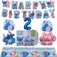 thumbnail image 3 of Globo temático de Lilo & Stitch de Disney, decoraciones para fiesta de cumpleaños, vajilla de papel, platos, vasos, servilletas, pancarta, suministros de fiesta DIY para vacaciones, 3 of 5