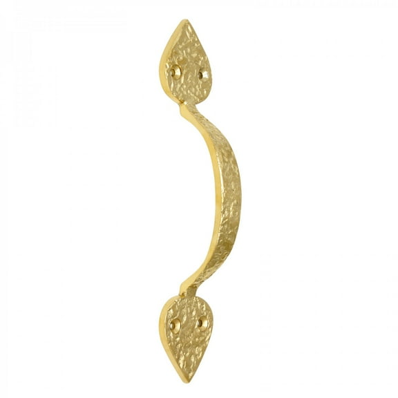 Renovators Supply Brass Door Handle Pulls 8 1/4" L Antique Hammered Brass Gold Cabinet or Farmhouse Gate Pull Handle PVD Coat Finish w/Screws
