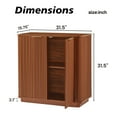 thumbnail image 5 of Jopath Fluted Cabinet Buffet Cabinet Walnut Sideboard Storage With Curved Wave Design Storage, 2 Doors Sideboard Buffet Cabinet Accent Cabinet For Living Room, Bedroom,Hallway, 5 of 9