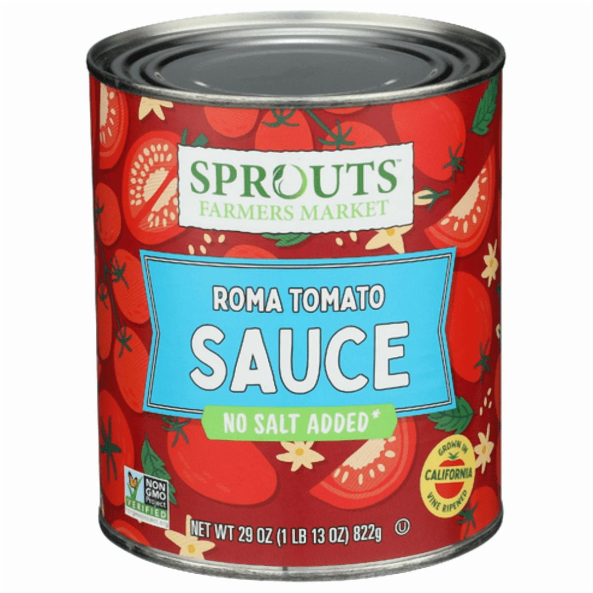 Sprouts No Salt Added Roma Tomato Sauce 29 oz (Pack of 3)