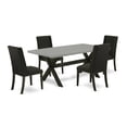 thumbnail image 2 of East West Furniture 5-Piece rectangular Dinette Set Included 4 Kitchen Dining chairs Upholstered Nails Head Seat and Stylish Chair Back and Rectangular Dining Table with Cement Color Dining Table Top, 2 of 6