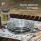 thumbnail image 4 of 4 unids/set plato de cena de acero inoxidable al aire libre barbacoa plato de Picnic cuenco Likrtyny Deportes al aire libre Salida diaria Juego de fiesta, 4 of 9