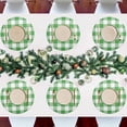 thumbnail image 5 of GZHJMY St. Patrick's Day Round Braided Placemats Set of 6 Green and White Plaid Round PVC Woven Place Mats Indoor Washable for Kitchen Dining Tables 15 inch Heat Resistant Round Table Mats, 5 of 7