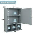 thumbnail image 2 of Gymax Mirrored Medicine Cabinet Bathroom Wall Mounted Storage W/Adjustable Shelf Grey, 2 of 10
