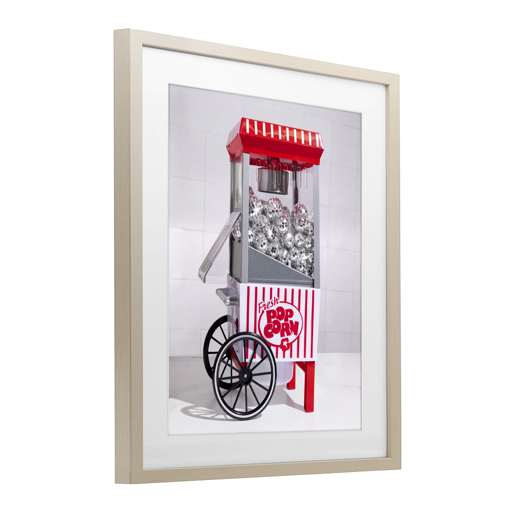 Stupell Industries Fun Disco Popcorn Machine Birch Framed Print Under Glass, design by LISH Creative