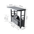 thumbnail image 5 of 97-Inch 6-Burner 85000 BTU Deluxe Stainless Steel Gas Outdoor Kitchen Bar Barbecue Island Grill  + Wine Cooler Compact Refrigerator + Rotisserie + Granite Countertops + Storage Cabinets & Drawers, 5 of 30