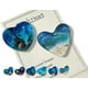 thumbnail image 1 of Corazón de bolsillo de vidrio para playa, adorno de corazón de vidrio oceánico hecho a mano con fusión de mar natural, ficha de bolsillo de corazón de vidrio fusionado, mini ficha linda y duradera con, 1 of 7