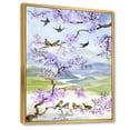 thumbnail image 3 of Designart 'Birds Sitting On Cherry Branch' Traditional Framed Canvas Wall Art Print, 3 of 5