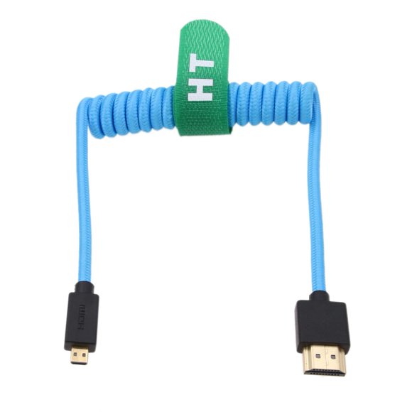 Cable HDMI HangTon Micro HDMI a HDMI 2.1 8K 4K 60p 30 cm enrollado