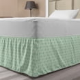 thumbnail image 1 of Mint Bed Skirt, Retro Disc Shaped Inner Circles with Nostalgic Featured Geometric Graphic, Elastic Bedskirt Dust Ruffle Wrap Around for Bedding Decor, 4 Sizes, Seafoam Almond Green, by Ambesonne, 1 of 2