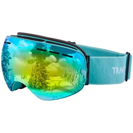 Traverse Virgata Ski, Snowboard, and Snowmobile Goggles, Glacier with Citrine Revo Gold Lens