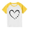 thumbnail image 6 of ZyeKqe Baby Clothes Toddler Boys Girls T Shirts Cute Heart Print Short Sleeve Soft Comfy Loose Fitted Tees, 6 of 6