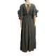 thumbnail image 4 of Vestido Vestido largo informal para mujer, sin espalda, suelto, largo, con volantes, manga, traje de vacaciones Cgtredaw ejercito verde Única para Mujer, 4 of 8