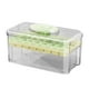 thumbnail image 2 of Bandeja de Hielo para Refrigerador con Tapa y Recipiente | Diseño de Comunicado de Prensa con Un Solo Clic | Plástico Apto para Uso Alimentario | Contenedor Apilable | Molde Pequeño para Cubitos de H, 2 of 6
