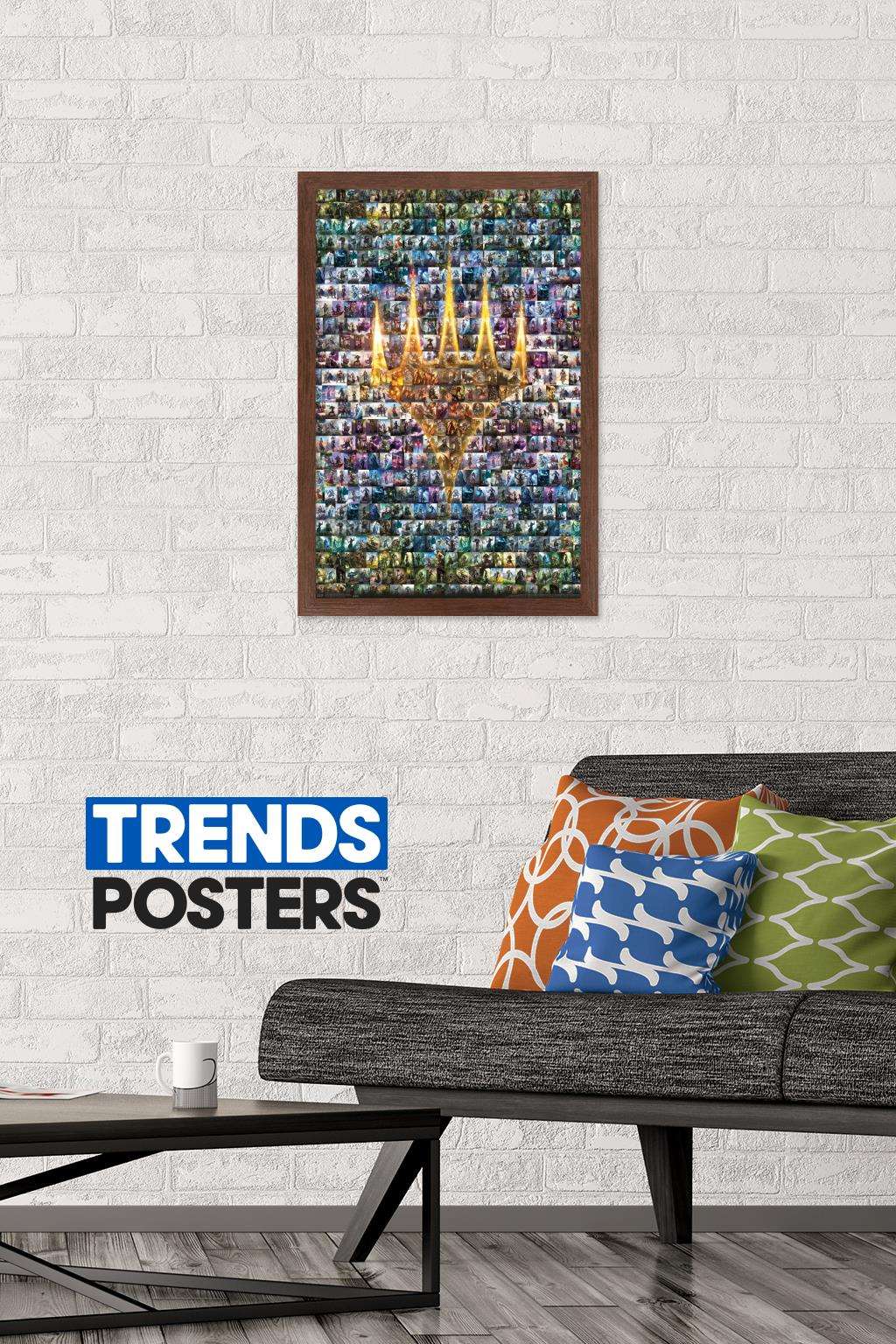 Magic: The Gathering - Collage Wall Poster, 14.725" x 22.375", Framed