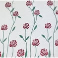 thumbnail image 5 of Serafina Home Burgundy Rose Flower Shower Curtain For The Bathroom, 5 of 5