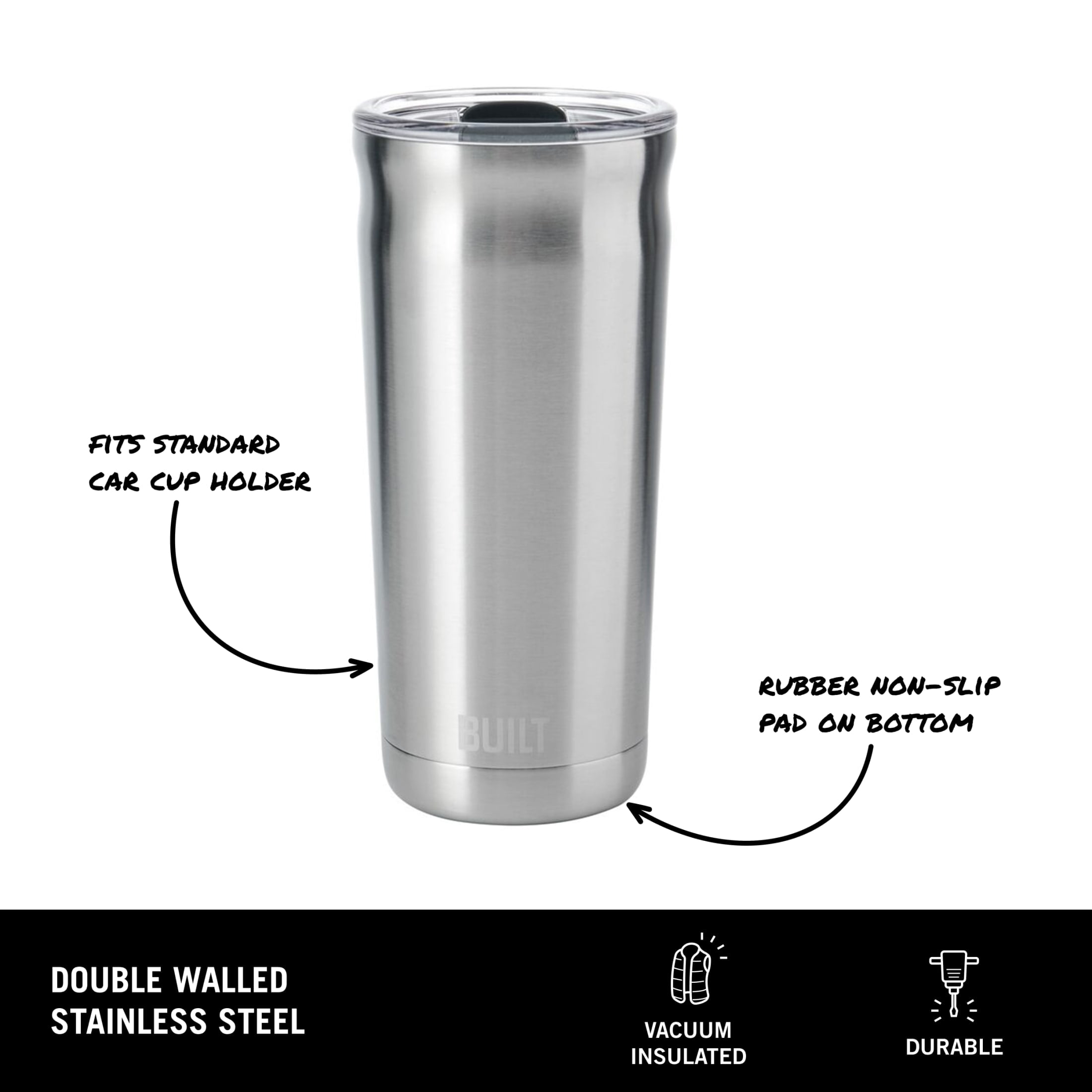 BUILT Torrent Stainless Steel 20 oz Double-Wall Insulated Tumbler Mother's Day Penguin