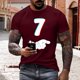 thumbnail image 1 of Tops para hombre, blusas y camisas de manga corta con cuello redondo para hombre, jersey informal con cuello redondo estampado para hombre, pantalones cortos deportivos para fitness, blusa de poliéste, 1 of 5