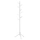thumbnail image 1 of Perchero VASAGLE de madera maciza con forma de árbol con 8 ganchos, color blanco, 1 of 9