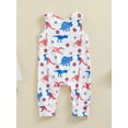 thumbnail image 4 of Coduop Independence Day Baby Jumpsuit Stars Stripes Sleeveless Romper for Newborn Infant Boy Girls, 4 of 8