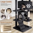thumbnail image 6 of YRLLENSDAN 54 inch Tall Cat Tree Tower for Indoor Cats, Large Cat Tower with Scratching Post, Cat Climbing Tower with Cat Tree House, Sturdy Cat Condo, Dark Gray, 6 of 7