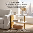thumbnail image 4 of ZEXVIDA 3-Tier Narrow End Table, Industrial Slim Side Table for Small Spaces, Sofa Couch Table Accent Nightstand with Storage Shelves for Living Room, Bedroom, 4 of 9