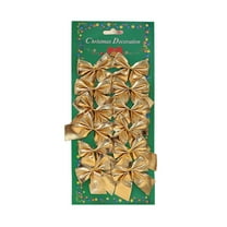 Festive Bowknot Christmas Decor, Mini Handmade Satin Fabric Bows for Wedding Party Decorations,Christmas Tree Ornaments,Cake Decor, Wreath,Tabletop Bouquets Home Decoration Accessories