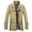 Z1-Khaki, variant on FAHUOMU Men's Slim Notched Collar Single Breasted Cotton Jacket Full Zipper Button Down Office Trench Coat