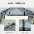 thumbnail image 5 of Outsunny 6'x8' Outdoor Storage Shelter with Rollup & Zipper Door, Heavy Duty Carport Shed for Motorcycle Garden Storage, Grey, 5 of 9