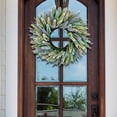 thumbnail image 3 of Corona de lavanda para puerta delantera, corona de boda de 50cm, corona de flores artificiales para granja, Festival, porche, decoración del hogar, 3 of 6