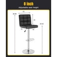 thumbnail image 6 of Modern Bar Stool Set Of 2 Barstools Height Adjustable Counter Height Swivel Bar Stool PU Leather Bar Chairs Hydraulic Dining Room Chairs Home Kitchen Stools, 6 of 7