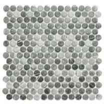 The Tile Life Eterna Penny Storm Glass Mosaic Floor & Wall Tile, 12 x 12 in, 1-Piece