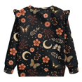 thumbnail image 6 of Xoenoiee Butterfly Moon Flower Print Toddler Sweatshirt Girl Long Sleeve Shirt Graphic Crewneck T-Shirts for Little Girls Athletic Workout Pullover Hoodie, Size 7-8 Years, 6 of 7
