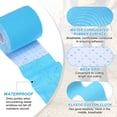 thumbnail image 3 of Uxcell 5.5 Yard x 3 Inch Kinesiology Tape, Adhesive Cotton Sports Muscle Support Tapes Waterproof Elastic Tape Light Blue 3 Roll, 3 of 7