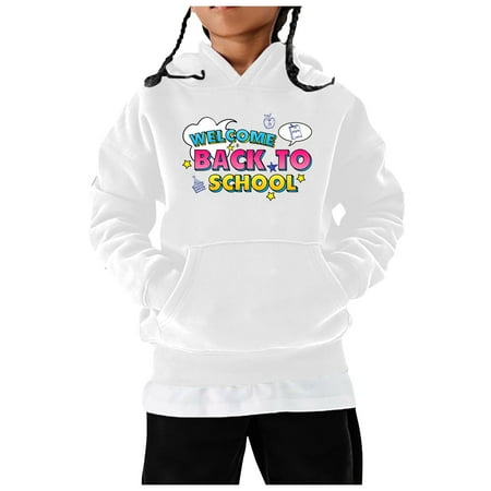 

Baby Boy Girl Sweatshirts Cute Toddler Kids Hoodie Children s Winter Festival Printed Solid Color Hoodless Long Sleeved Coat Unisex Infant Sweaters Newborn Pullover Outwear White 5-6 Years