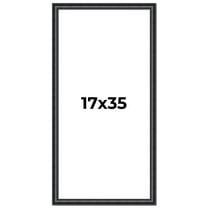 17x35 Frame Black Real Wood Picture Frame Width 1.25 inches | Interior Frame Depth 0.5 inches |