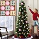 thumbnail image 4 of Juego de 44 Pcs Bolas de Navidad de Terciopelo | Adornos de plástico flocado para árbol de Navidad 5/10cm | Juego de bolas decorativas rojas para colgar árbol de Navidad, fiesta navideña, decoración, 4 of 7