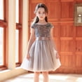 thumbnail image 2 of XEGLSBU Girls Dresses Size 8 Summer Elegant Girls Formal Dress for Piano Recital Pageant Performance and Party Gown Grey Size 16-17 Years, 2 of 9