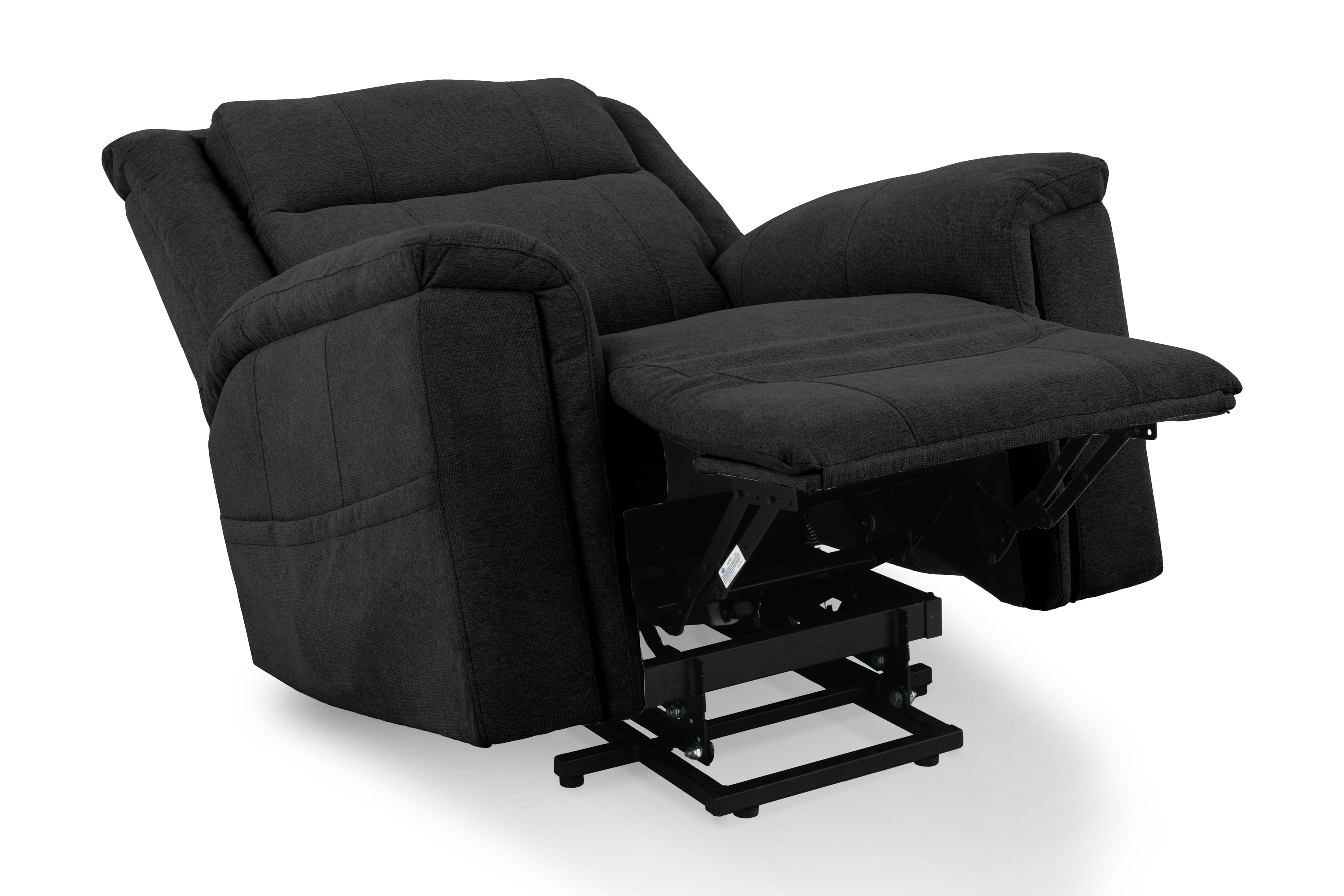 Sealy Posutrepedic Sheldon Lift Assist Recliner with Adjustable Power Headrest in Black