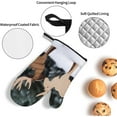 thumbnail image 4 of Oven Mitts and Pot Holders Sets of 4, Christmas Snow Kitchen Gloves for Cooking Baking Winter Elk Tree Hot Pads BBQ Potholders, 4 of 6