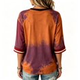 thumbnail image 4 of Bovemsi Business Casual Tops for Women Loose‑Fit V‑Neck Half‑Sleeve Prints Fashion Outfits Clothes M, 4 of 4