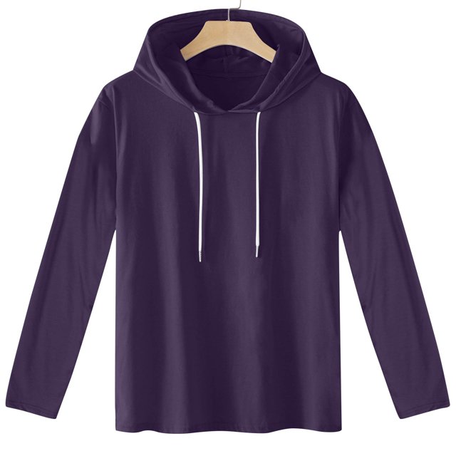 RXIRUCGD Pull à Capuche Décontracté pour Hommes, Manches Longues, Sport, Violet, Taille : TG